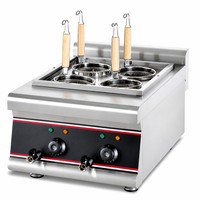 Cuiseur à nouilles électrique professionnel de comptoir à 4 paniers 220V 4kW, marmite à pâtes pour ramen, udon, pho, cuisine de restaurant