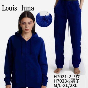 Tuta da donna HDJ con cappuccio H7021-1 M L XL 2XL Autunno Inverno Casual Sportswear con cerniera lunga vestibilità ampia - Product Image 3