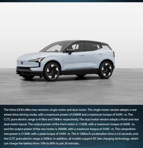 Nuevo/USADO Vol <span class=keywords><strong>Vo</strong></span> EX30 2025 Tracción Trasera Core Eléctrico Puro 272 Caballos <span class=keywords><strong>de</strong></span> Fuerza Cinco Puertas Cinco Plazas SUV Pequeño Motor Único EV - Product Image 2