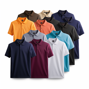 Logo personnalisé et étiquette brodée Chemises polo respirantes coupe sèche pour hommes T-shirt de sport à manches courtes coupe ajustée de haute qualité - Product Image 1