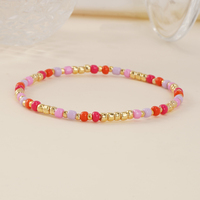 Go2BoHo Kedatangan Baru Hari Valentine Gelang Manik-manik Berlapis Emas Kristal Mutiara Modis Perhiasan Wanita Hadiah Grosir