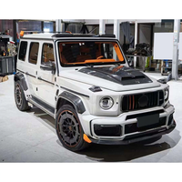 Nouveau Kit Carrosserie Complet en Fibre de Carbone pour Mercedes-Benz Classe G W464 (2018-2023) - Lame Avant/Arrière, Grille, Aileron Arrière - Fixation par Vis - Accessoires 100% Complètes