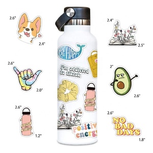 Cheap Waterproof OEM Cartoon Custom logo Sticker Printed Ethylene Stickers with Any Shape