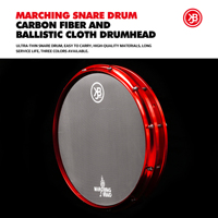 Beatello JBK Livraison rapide Tambour de marche portable 14'' avec peau de tambour simple pour batteur Tambour de caisse claire ultra-fin de haute qualité