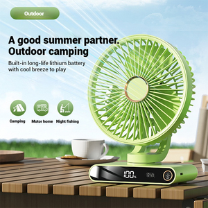 ODM Bladeless Foldable Rechargeable USB <b>Table</b> Fan Light with LED Display Hotel Use Air Circulation Cooling - Product Image 5