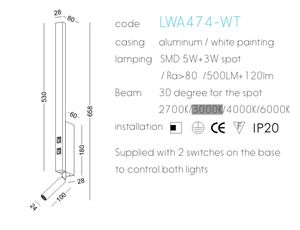 Comodino interno <span class=keywords><strong>braccio</strong></span> lungo <span class=keywords><strong>design</strong></span> <span class=keywords><strong>a</strong></span> <span class=keywords><strong>parete</strong></span> lampada <span class=keywords><strong>da</strong></span> lettura per home hotel 8W decorativo <span class=keywords><strong>a</strong></span> led <span class=keywords><strong>da</strong></span> <span class=keywords><strong>parete</strong></span> - Product Image 2