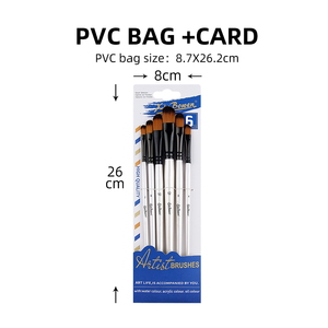 Xin Bowen all'ingrosso pennelli per capelli in nylon pincel arte set di pennelli 6 pz pennello con logo - Product Image 3