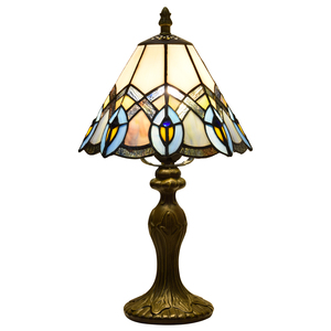 Lámparas <span class=keywords><strong>Tiffany</strong></span> de 8 Pulgadas, Lámparas de <span class=keywords><strong>Mesa</strong></span> de Lujo para Dormitorio, Iluminación de Noche, Decoración, Lámparas de <span class=keywords><strong>Mesa</strong></span> Americanas Retro Nostálgicas Vintage - Product Image 1