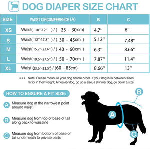 Einfache Weiche Mikrofaser Hundewindel für Weibchen Wiederverwendbar und Waschbar Wasserdicht und Feuchtigkeitsabsorbierend Verstellbare Haustierwindel - Product Image 6