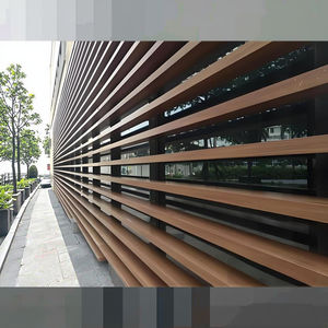 אדריכלות עץ אלומיניום מאבק מערכת חזית עם שירות עיצוב מותאם אישית, לוחות מסך חיצוני דקורטיביים - Product Image 2