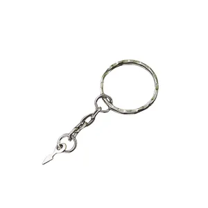 DIY Crafts 5 Sets 20 Pcs - 50 Sets 200 Pcs, Metal Split Keychain Ring Parts  Key Chains with 25mm Open Jump Ring and Connector - Make Your Own Key Ring  (20