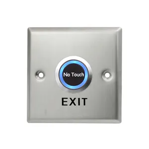 China Fabrik direkt edelstahl Infrarot access control tür release keine touch touchless exit-button mit optional Timer