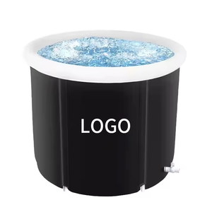 Bain de glace portable en nylon et PVC à 5 couches avec logo personnalisé pour la récupération sportive masculine, la thérapie par le froid et les activités extérieures, avec couvercle. - Product Image 4