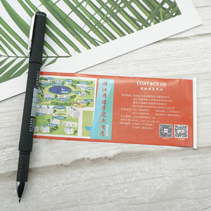 Stylo publicitaire personnalisé avec carte en papier extractible et code QR pour la promotion - Product Image 1