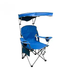 캐노피와 휴대용 조정 가능한 하이킹 잔디 우산 낚시 접이식 캠핑 비치 의자
