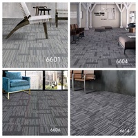 Tapis de sol commercial facile à peler et à coller tapis de sol tapis lumineux carrelage PVC support polypropylène 50x50 tapis à poils hauts