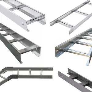 Aluminum Steel Ladder Type Cable Trays Cable Ladder Riser Size HDG Hot Dip Galvanized Cable Tray Ladder