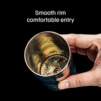 Nouvelle Tasse à Café Isotherme de Luxe 2026 en Titane Pur à Double Paroi Effet Flocon de Glace – Gobelet Isotherme en Titane