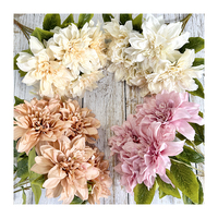 Magnifique vase de décoration de bureau en tissu brossé, motif Dahlia bangladaise à 5 têtes, respectueux de l'environnement, pour la Fête des Mères et les remises de diplômes