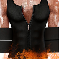 T-shirt de fitness pour homme, entraînement en salle, coupe ajustée, veste de sauna, ceinture double pour la taille, dispositif de mise en forme et d'amincissement
