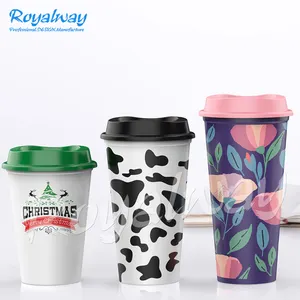 Single Wall Plastic Hot Coffee Cup with Customization Printing 16OZ