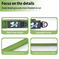 Collier pour chien réglable, durable, rechargeable, confortable en coton, collier doux pour le cou, pour la promenade en plein air, convient aux chiens de petite/moyenne/grande taille