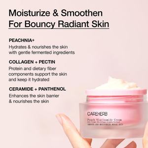 Crème hydratante pour le visage, soin de la peau coréen, crème éclaircissante, crème à la pêche et à la niacinamide - Product Image 3