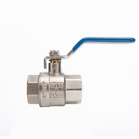 Robinet à bille en laiton forgé CW724R CW510L 1/2" 3/4" 1" PN25 à débit plein avec poignée rouge/bleue