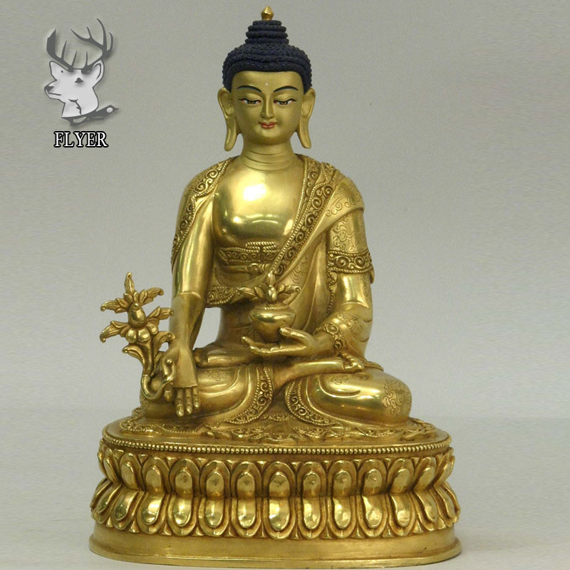 ブッダ像ー金張り Buddha StatueーGold Plated 【公式通販】