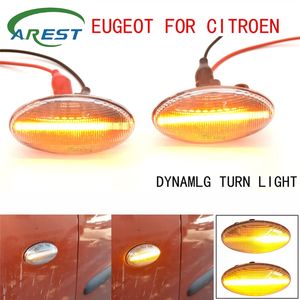2 pièces <span class=keywords><strong>clignotant</strong></span> dynamique <span class=keywords><strong>LED</strong></span> <span class=keywords><strong>clignotant</strong></span> latéral pour Peugeot 307 <span class=keywords><strong>206</strong></span> 407 107 607 pour Citroen C1 C2 C3 C5 - Product Image 1