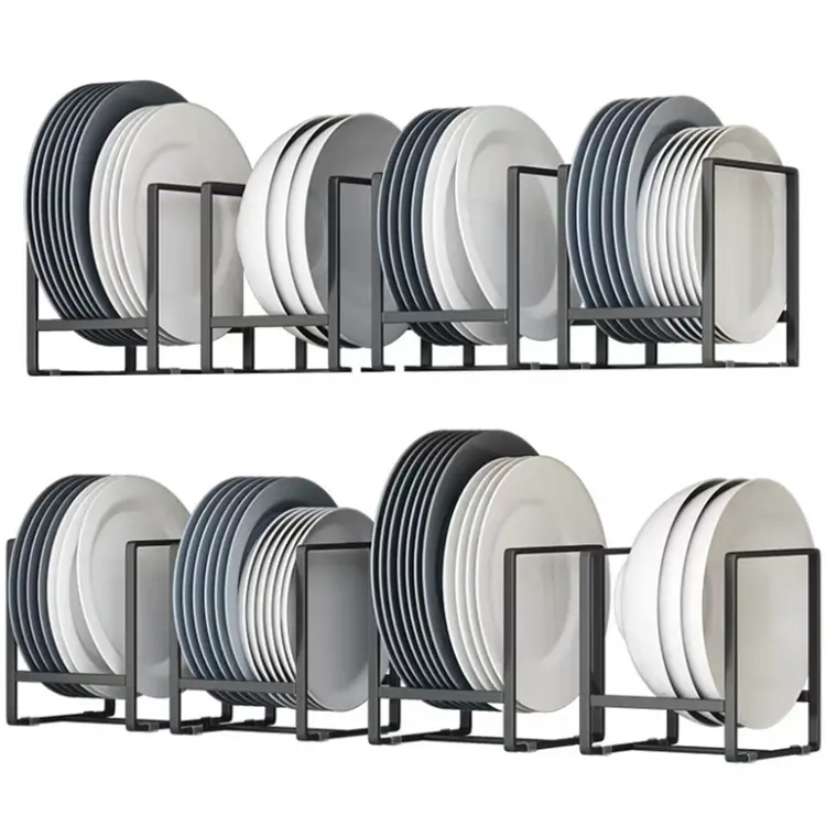 Multifunctional metal dish storage rack kitchen cabinets organizer corner shelf rack plate rack holder
