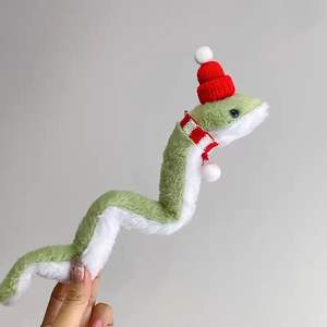 Personalizable gran oferta serpiente enredada suerte colgante peluche decoración del hogar Decoración lindo divertido serpiente juguete muñecos de peluche - Product Image 3