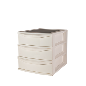 Pratika Office 3-<b>Drawer</b> <b>Storage</b> Unit White PP Material 380x285x323mm Living Room Injection-Molded - Product Image 1