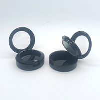 Scatola Rotonda per Polvere Cosmetica Yanxing con Coperchio Ribaltabile e Finestra Trasparente, Rivestimento Interno in Plastica ABS e Metallo