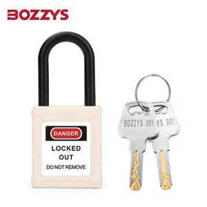 Candado de Seguridad Industrial Aislado e Impermeable BOZZYS BD-G16 de 38 mm con Llave Maestra, Certificado CE, Grillete de Nylon para Bloqueo y Etiquetado - Product Image 2
