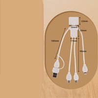 Câble de données biodégradable écologique, câble de charge trois-en-un, câble de charge trois-en-un en forme de robot