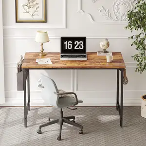 Bingkai logam hitam kecil meja tulis kantor rumah meja gaya sederhana Modern untuk kamar tidur dan ruang tamu