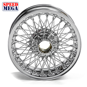 Rueda de Alambre Cromada de 14 Pulgadas 5.5J para MGB Triumph Stag Sunbeam Alpine, Autos Clásicos, 72 Radios, Bloqueo Central de 42 mm - Product Image 3