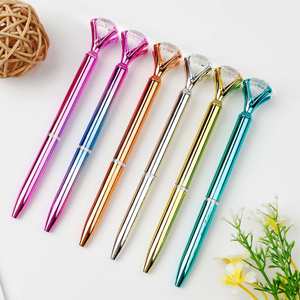 ปากกาลูกลื่นโลหะแบบกำหนดเองได้ พร้อมคริสตัลเพชรเม็ดใหญ่ที่ปลายปากกา - Product Image 3