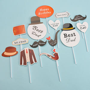 Novedades: Adorno de Papel para Pastel de Feliz Cumpleaños Papá, Decoración para Pastel del Mejor Papá, Accesorios para Pastel del Dí<span class=keywords><strong>a</strong></span> del <span class=keywords><strong>Padre</strong></span> - Product Image 1