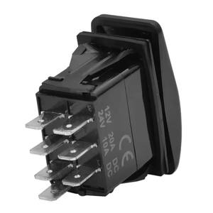 Interrupteur à bascule pour <span class=keywords><strong>ouvre</strong></span>-porte de garage 12V-24V DPDT 3 positions ON OFF ON Bouton de verrouillage et momentané Étanche pour voiture bateau camping-car caravane porte - Product Image 4