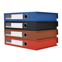 Caja archivadora de cuero sintético PU A4 con mecanismo de palanca para documentos y carpetas