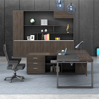 Bureau de direction modulaire convertible en forme de L moderne, panneau MDF, mobilier de bureau, usage commercial