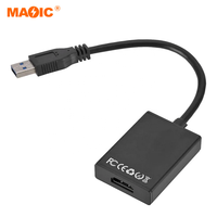 Adaptateur USB3.0 vers HDMI Adaptateur convertisseur USB vers HDMI Adaptateur vidéo multi-affichage pour projecteur d'ordinateur portable Windows