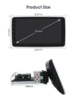 Autoradio Universel 1 DIN Android 12 avec Écran Tactile Rotatif à 360° de 10,1 Pouces, Lecteur Multimédia Vidéo, GPS Navi