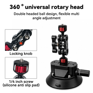 Kit de fixation à ventouse <span class=keywords><strong>pour</strong></span> caméra avec bras articulé, ventouse à pompe à air, support de voiture à dégagement rapide <span class=keywords><strong>pour</strong></span> DJI <span class=keywords><strong>OSMO</strong></span> Pocket 3 Insta360 <span class=keywords><strong>iPhone</strong></span> - Product Image 5