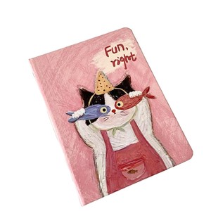 Libro di disegno del taccuino bianco del taccuino del gatto del fumetto carino della cancelleria A5 - Product Image 5