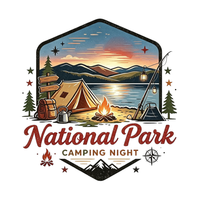 Transferts DTF vintage pour camping en parc national, prêts à poser, transferts thermiques rétro pour l'extérieur, pour T-shirts et sweats à capuche