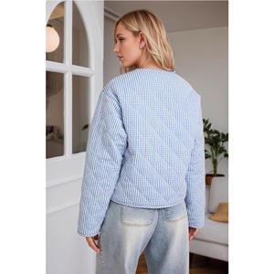 Giacca Invernale da <span class=keywords><strong>Donna</strong></span> Stampata in Maglia Trapuntata Reversibile Impermeabile Traspirante in Tessuto Ecologico Poliestere/Rayon con Cerniera - Product Image 5