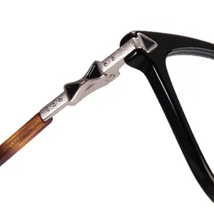 Montature per occhiali in metallo acetato con decorazione in metallo acetico-acido per occhiali